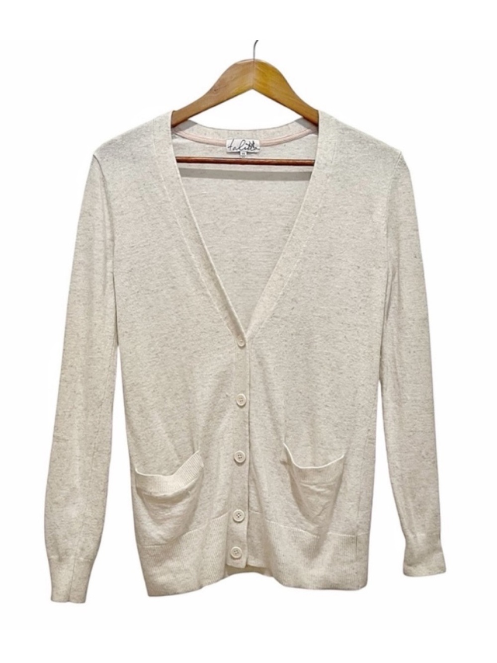 Talula Sweater Cardigan Cashmere Angora Rabbit Hair Cream Size XS Button Front